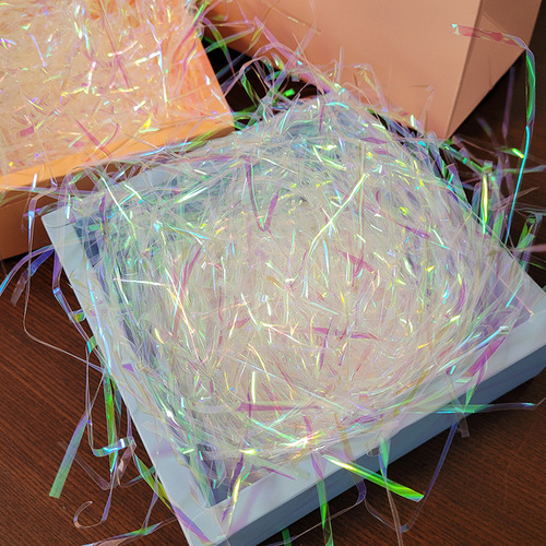 Manufacturer wholesale multiple grams of shredded glitter, shredded paper, wedding souvenirs, decorative gift box filling, raffia