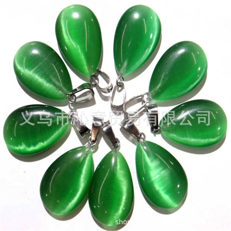 Transfronteriza AliExpress Venta caliente natural cristal ágata gema cristal plano colgante collar pendientes accesorios de la joyería