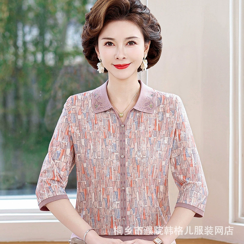 Женщины среднего возраста весенне-осенние платья с отворотами, иностранные рубашки, новые модные 2025 года