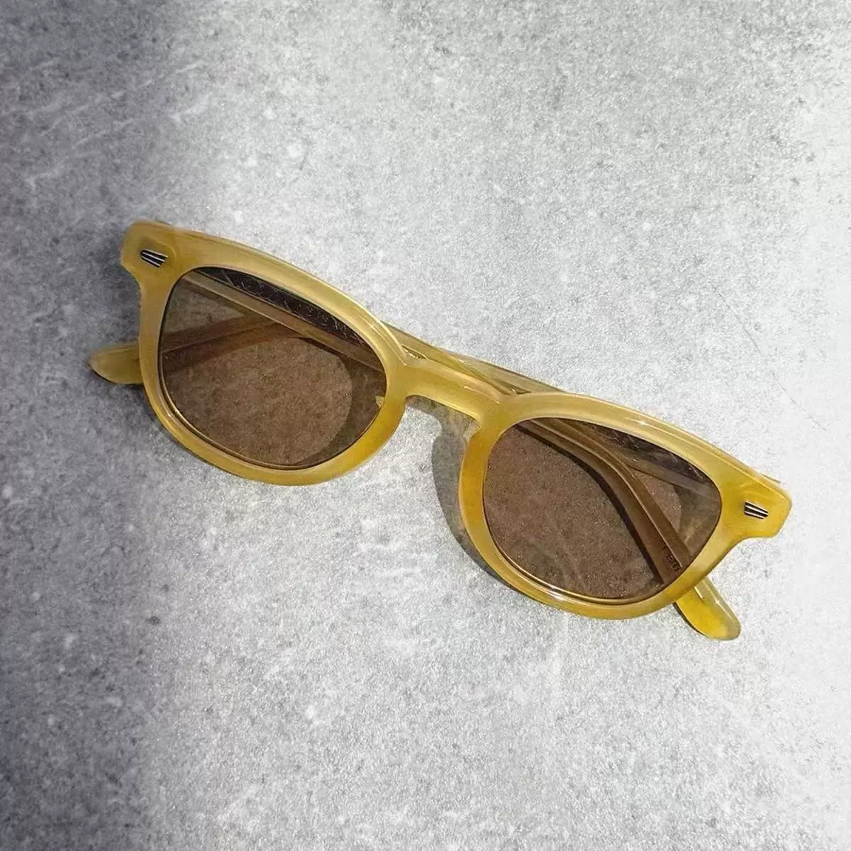 余文乐同款十一周年联名成都限定柠檬黄太阳镜手工眼镜框男女
