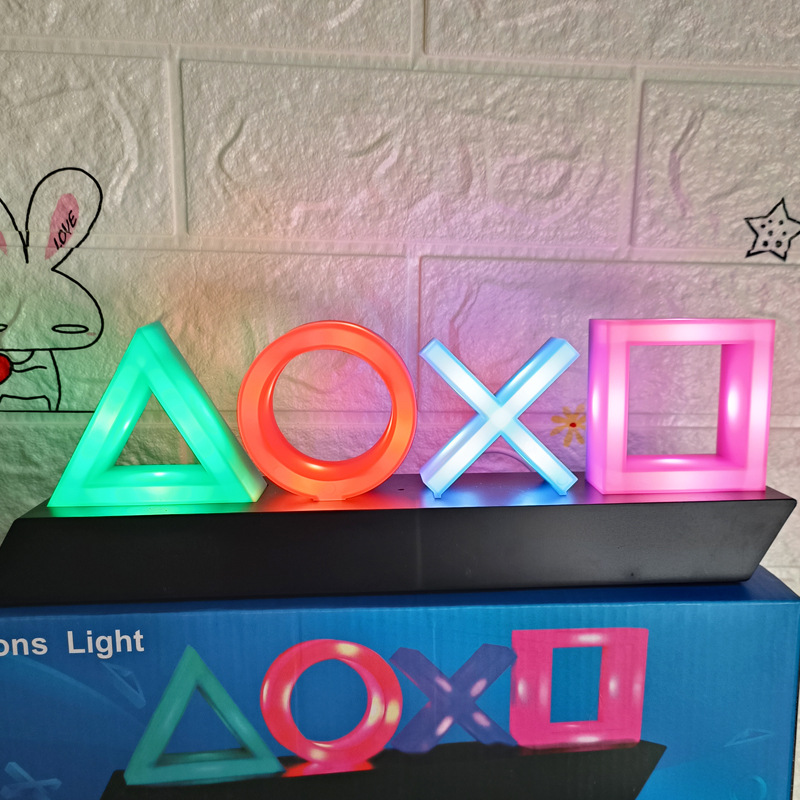 Faith lamp creative icon lamp ps5/PS4 atmosphere lamp XO game icon lamp atmosphere decoration night light
