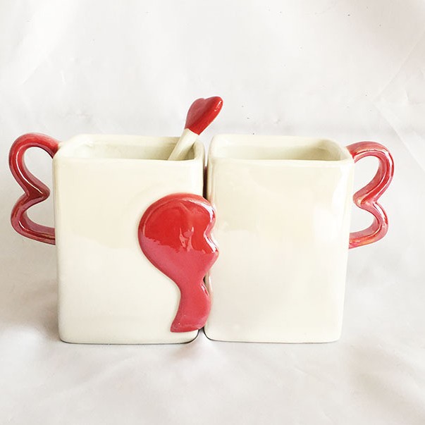 情人节浪漫礼物中温陶瓷珍珠釉情侣对杯创意陶瓷杯咖啡杯子马克杯