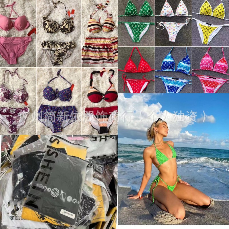 Shein nuevo bikini transfronterizo trajes de baño sexy damas Europa y los Estados Unidos de backless V corbata trajes de baño de comercio exterior shein