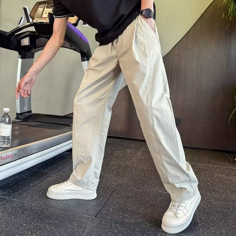 美式复古休闲裤子男装2026新款潮牌痞帅宽松直筒裤百搭休闲运动裤
