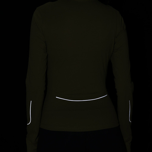 Reflective Night Run Collared Long-Sleeve Zipper Lulu Yoga Pants Running Fitness Body-Shaping Waist-Trimming Sport Coat