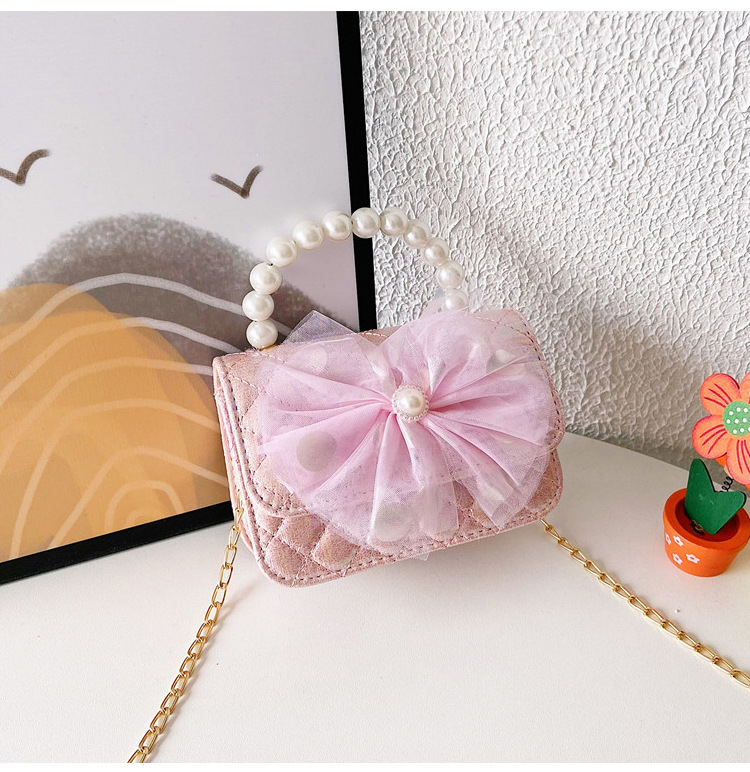 Niños Aisha princesa bolso de dibujos animados estilo coreano flash oro hombro mensajero bolsa chica Chanel estilo lindo bolsa