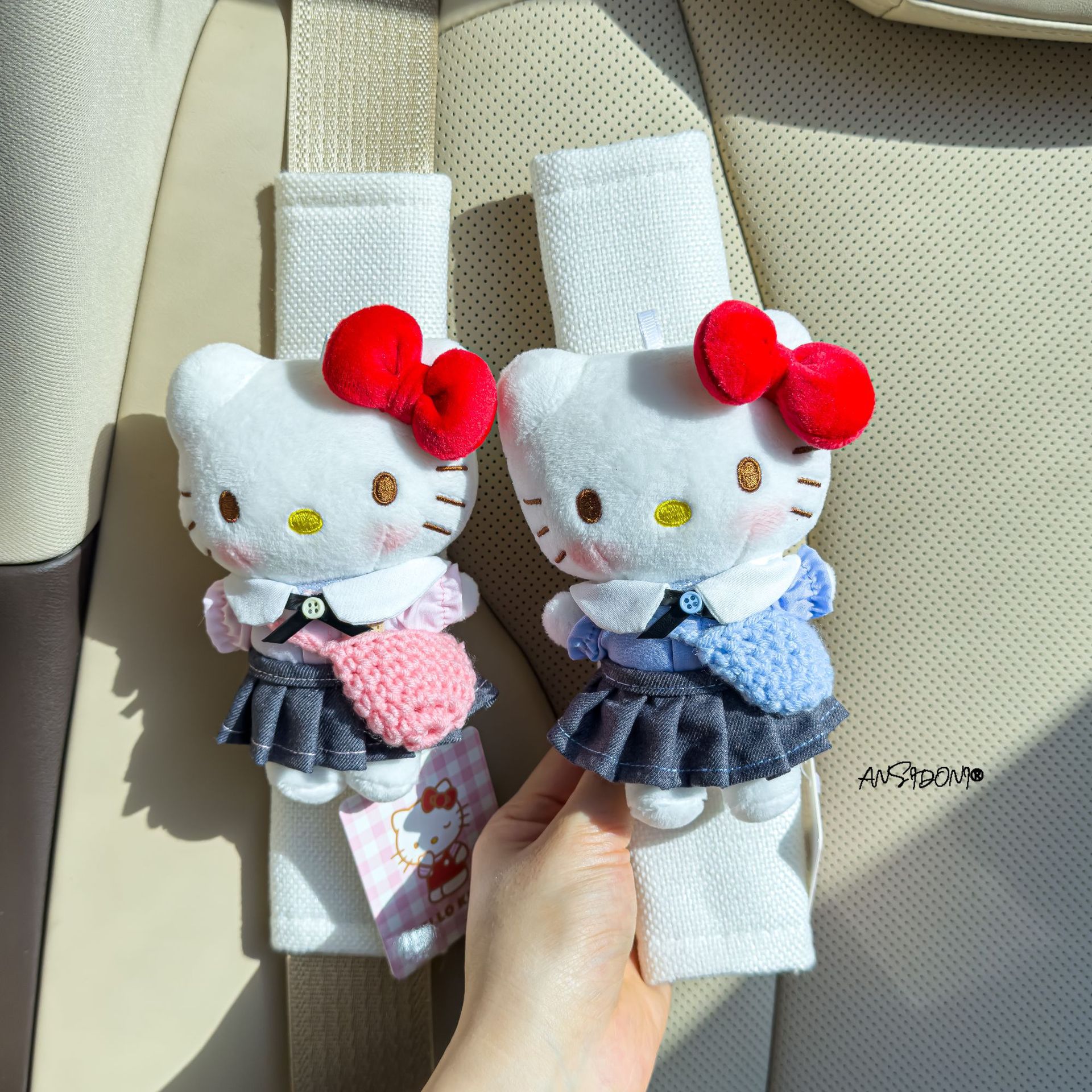 Hellokitty Car Seat Belt Shoulder Pads Car Seat Belt Decoration Children's Anti-Wear Clothing Shoulder Pads