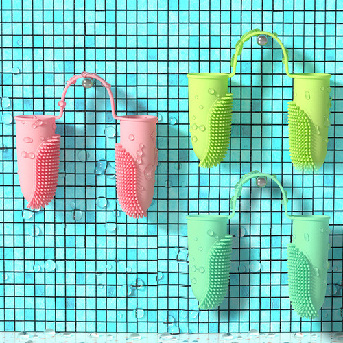 Pet Dual-Finger Toothbrush for Dogs and Cats, Pet Supplies, Tooth Cleaning Finger Glove, Oral Care Tool