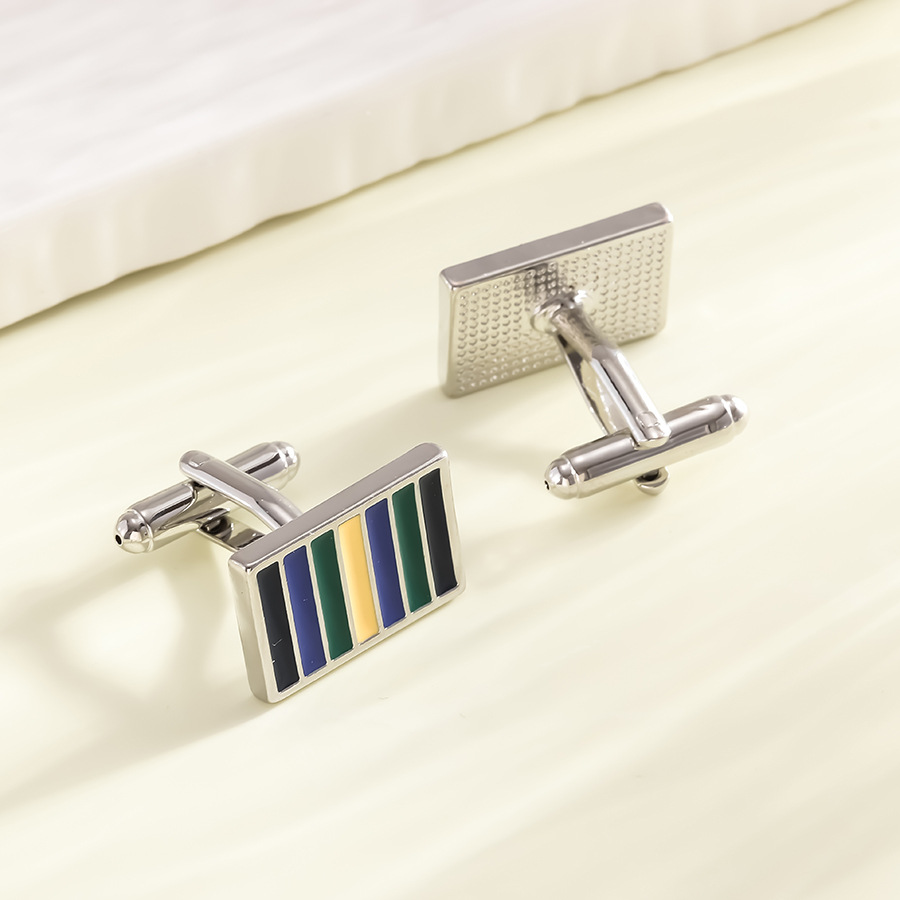 nuovi gemelli rettangolari a quadri dipinti chiodi per maniche di camicia francesi gemelli_voghion.com