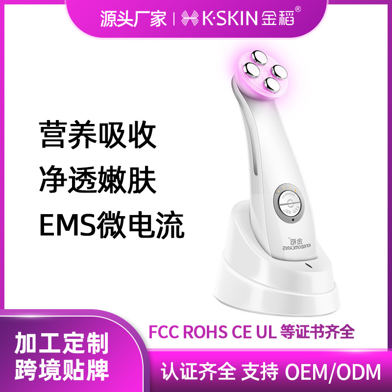 Household Golden Rice Beauty Instrument Facial Essence Introduction Instrument Massager Cross-Border Foreign Trade Kd9900 Gift Box Portable