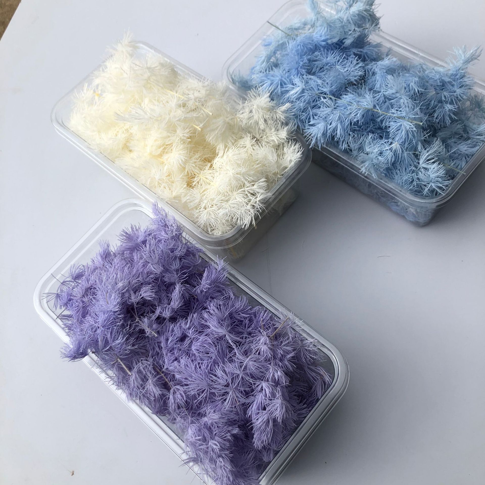 Branche de pin de Penglai éternelle, couvercle en verre, matériel de bricolage, accessoire de décoration florale flottante pour la maison_voghion.com