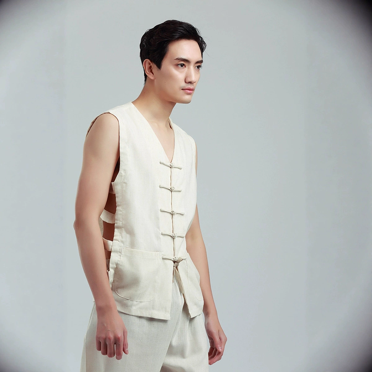 Костюм Тан из старой грубой ткани в китайском стиле 0925-1, мужская рубашка с коротким рукавом, рубашка/костюм для среднего и пожилого возраста