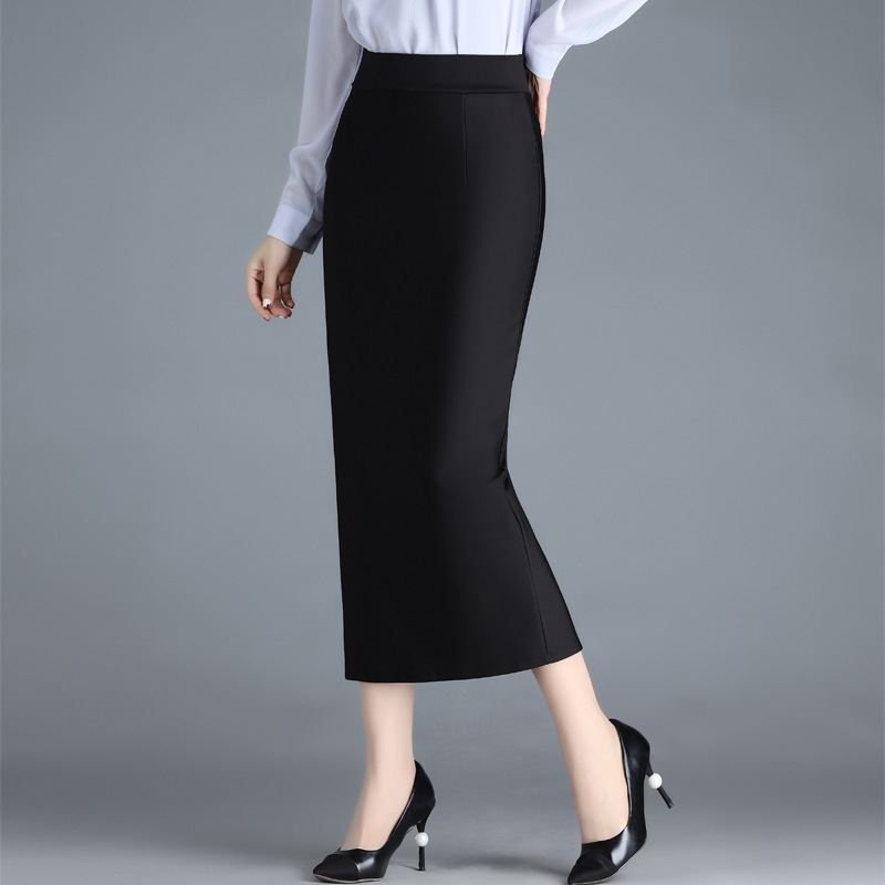 Hip Skirt High Waist Back Split Black Hip Skirt Slim Solid Color Temperament Quality Commuter Lady Skirt Wholesale Hip Skirt High Waist Back Split Black Hip Skirt Slim Solid Color Temperament Quality Commuter Lady Skirt Wholesale
