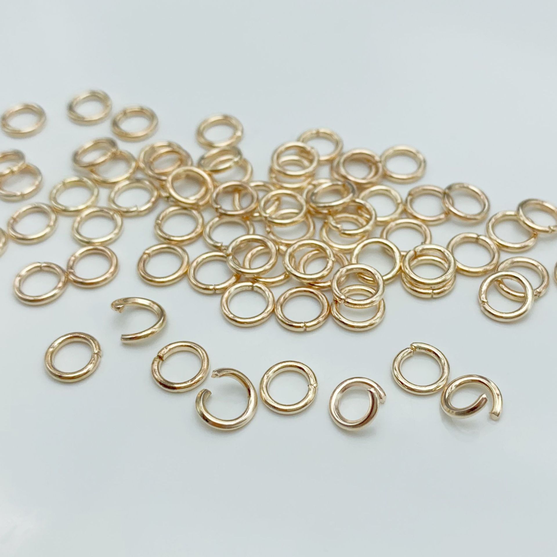 diy ジュエリーアクセサリー電気メッキオープンリング鉄リングクローズドリングブレスレットネックレス接続リングペンダント