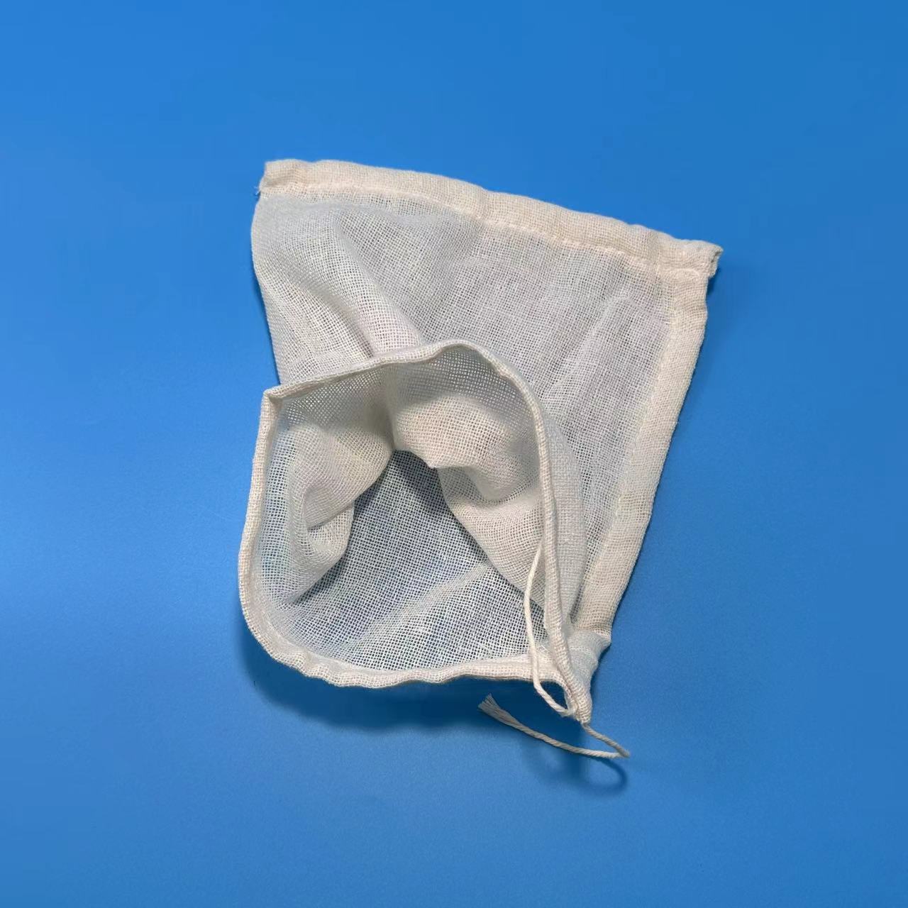 纱布袋抽绳中药袋煮茶袋过滤袋批发煲汤隔渣袋药包料包袋纱布袋