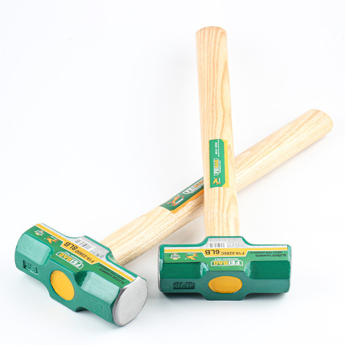 PK7J wholesale hex hammer square head stone mason hammer iron hammer wooden handle steel pipe handle 3lb 4lb 6lb 8P claw hammer hex hammer