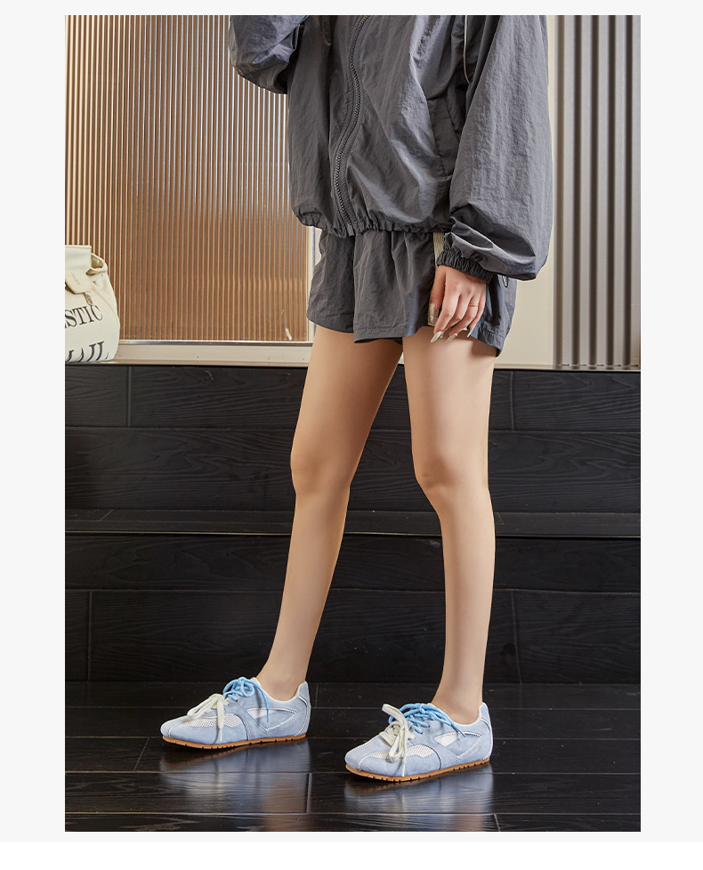 Women's Retro German Training Shoes Grass Pigskin Insoles Summer Casual Versatile Genuine Leather_vogvips.com