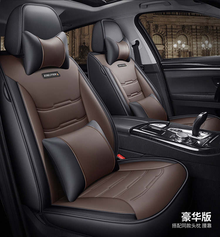 Cross-Border Foreign Trade Four-Season Universal Five-Seater Full Leather Fully Enclosed Car Seat Cover Car Seat Cushion Car Seat Cushion Pad