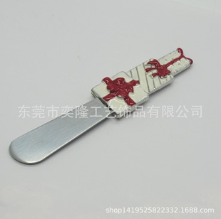 Creative Christmas Gift Box Handle Cream Knife Glue Color Gift Box Stainless Steel Cream Spatula Factory Direct Sale