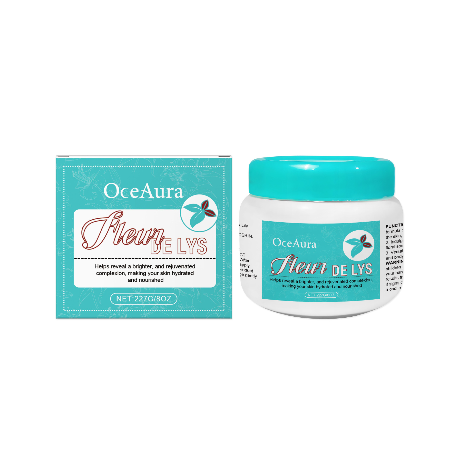 OCEAURA Lily Moisturizing Skin Cream hidrata suavemente y nutre la piel para el cuidado diario