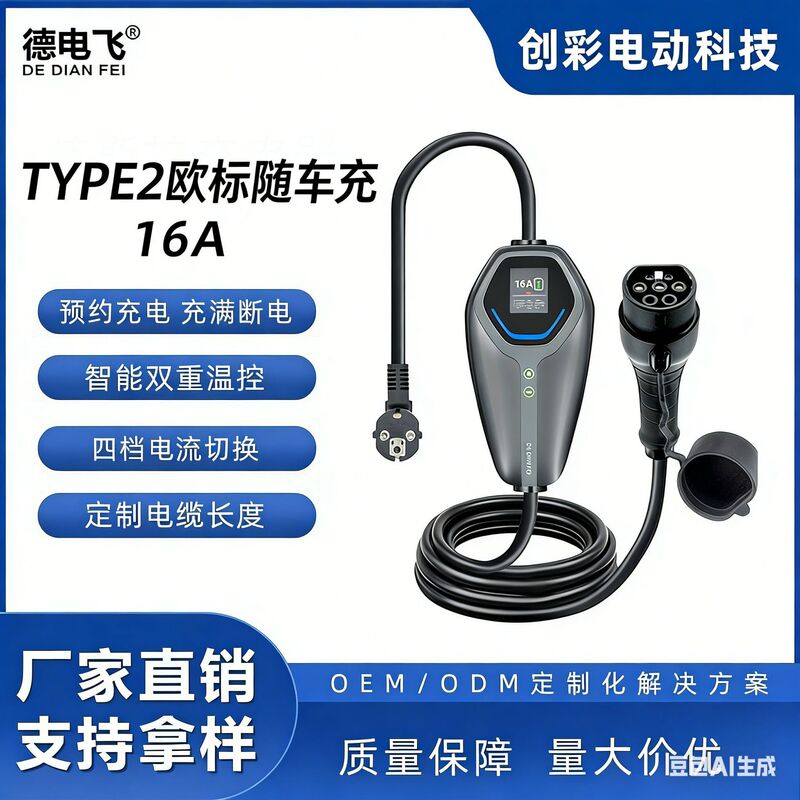 Type2 European Standard On-Board Charger 3.5Kw/7Kw Portable Charging Gun for Byd and Tesla, Direct Supply from the Factory