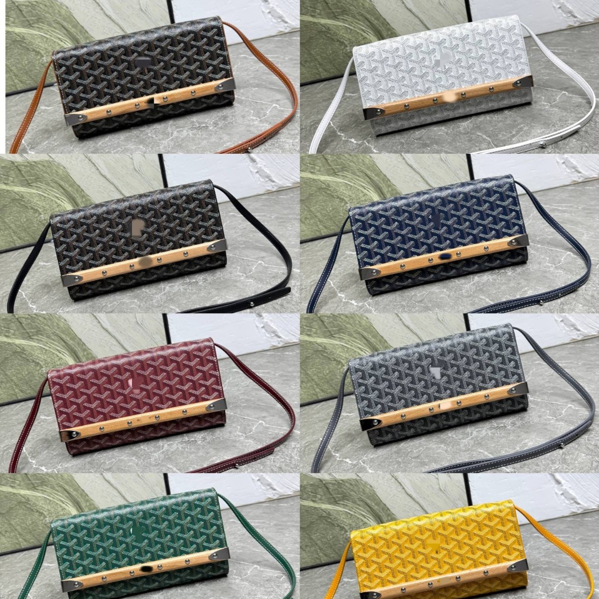 2026 New Style Dog Tooth Crossbody Wallet Coin Purse Card Holder Shoulder Strap Envelope Small Bag Single Shoulder Clutch Bag