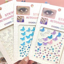 儿童卡通脸部彩绘贴纸装饰女童脸贴公主眼角贴小女孩演出妆面贴