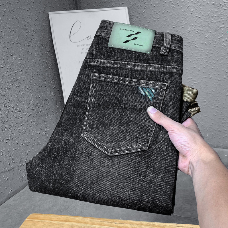 Jeans heren lente en herfst slim fit merkkwaliteit live-uitzending casual broek trend_voghion.com