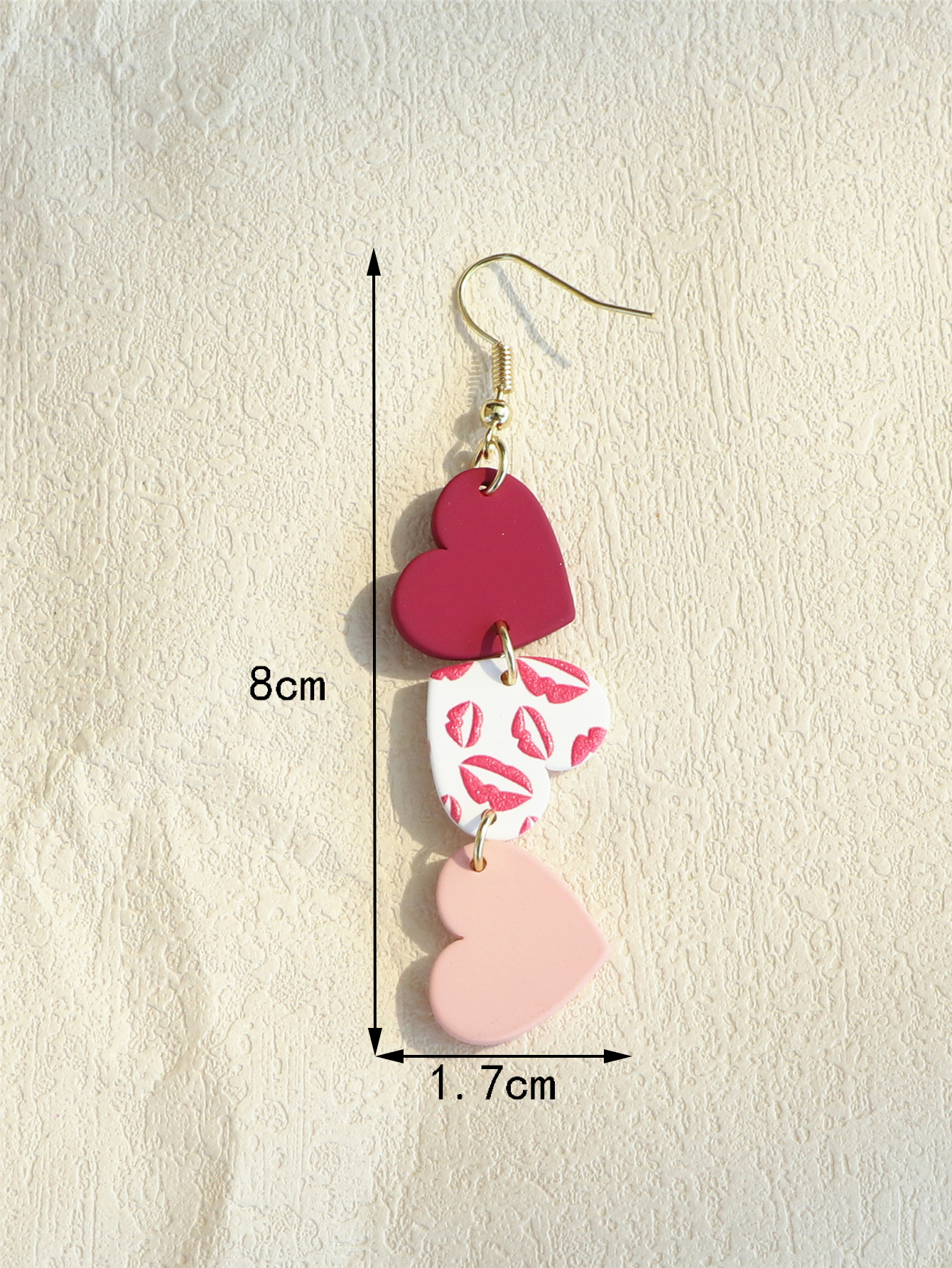Original Design Heart Shape Arylic Women's Drop Earrings display picture 5