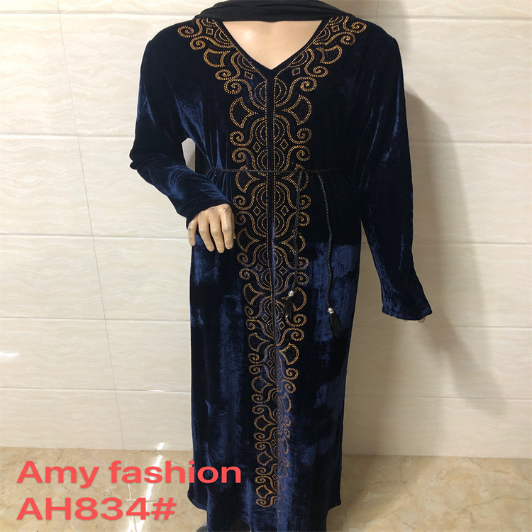 2022 New Style Long Velvet Dress with Heavy Embellishments, Rhinestone Waist Cinching, Elegant Women's Gown with Belt 2022 New Style Long Velvet Dress with Heavy Embellishments, Rhinestone Waist Cinching, Elegant Women's Gown with Belt