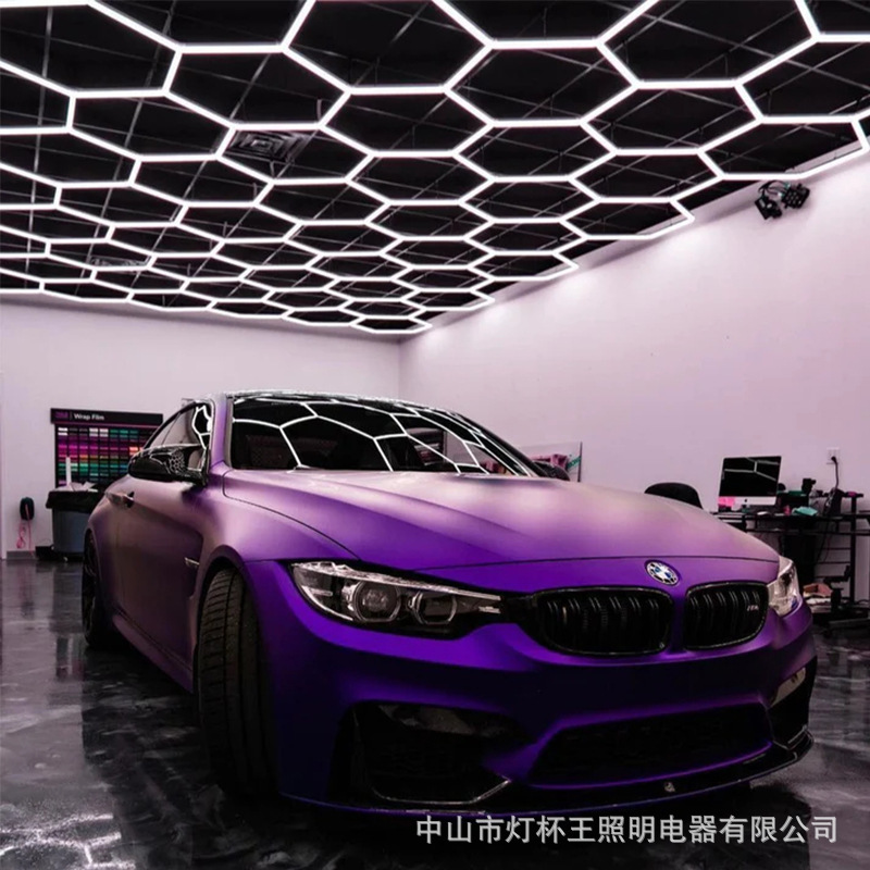 Copa de lámparas hexagonal de oficina LED lámpara sin sombra de alta luz de ahorro de energía tienda de garaje barbería lámpara de vela comercial