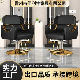 高端美发椅理发店座椅发廊专用升降旋转不锈钢椅剪发椅沙龙椅
