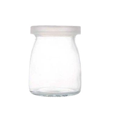 卸売り100mlガラス布丁瓶厚手牛乳カップ耐高温ヨーグルト瓶木栓ガラス瓶許瓶瓶