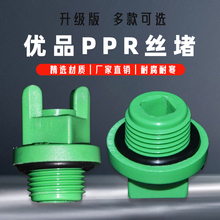 ppr丝堵4分带密封圈水管四分20堵帽塑料25管堵1/2闷头6分外丝堵头