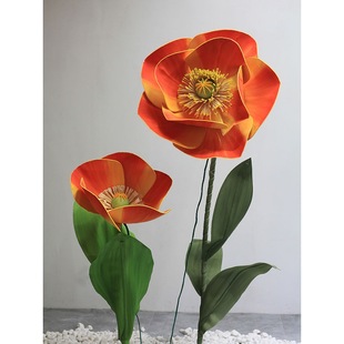 Decorative Outdoor Props with Lights, Luminous Foam Type Eva, Amusement Park Art Flowers, Waterproof Display, Huge Scenic Area Paper