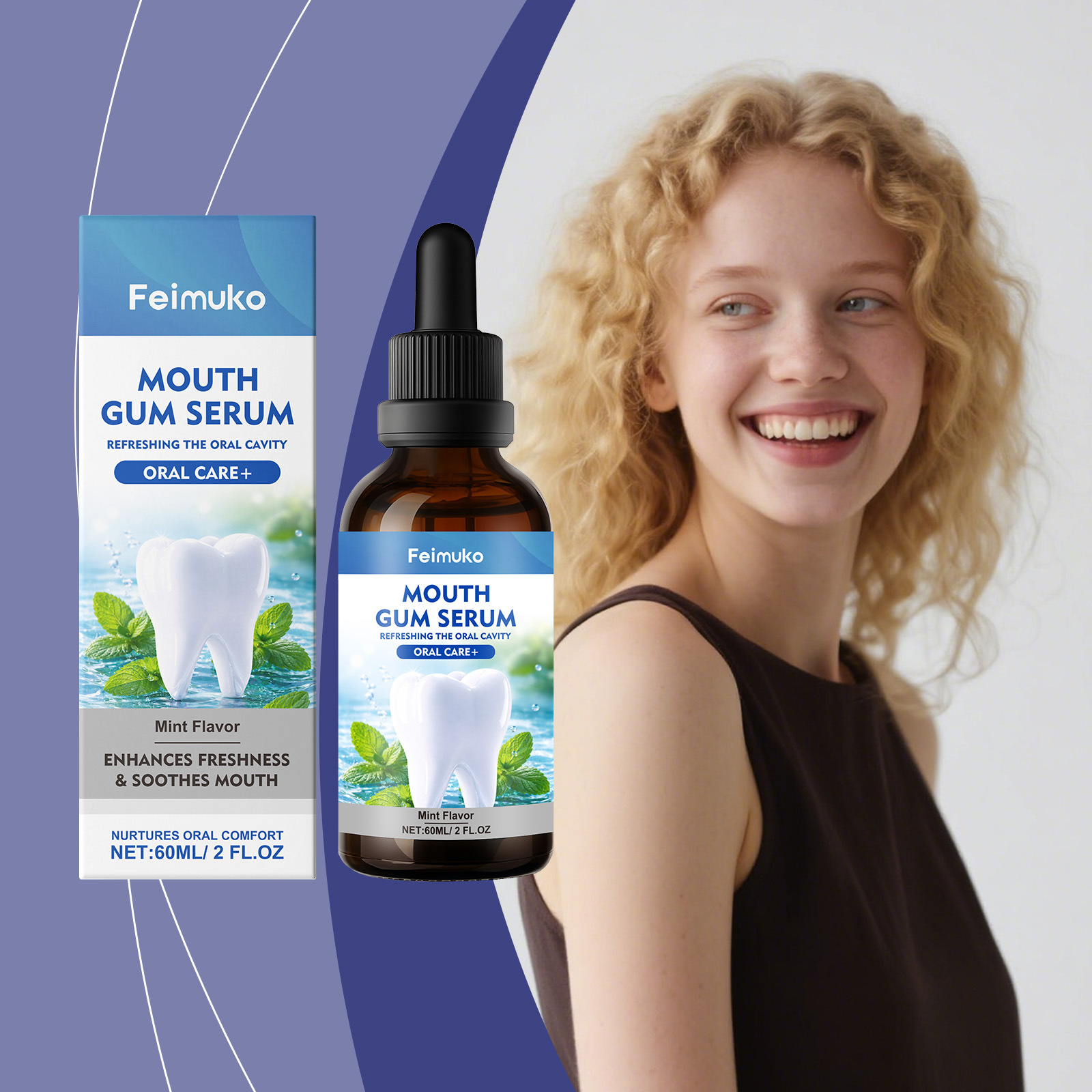 Herbal Qarğıdalı Ağız Qulluğu Damcıları Təzə Nəfəs üçün