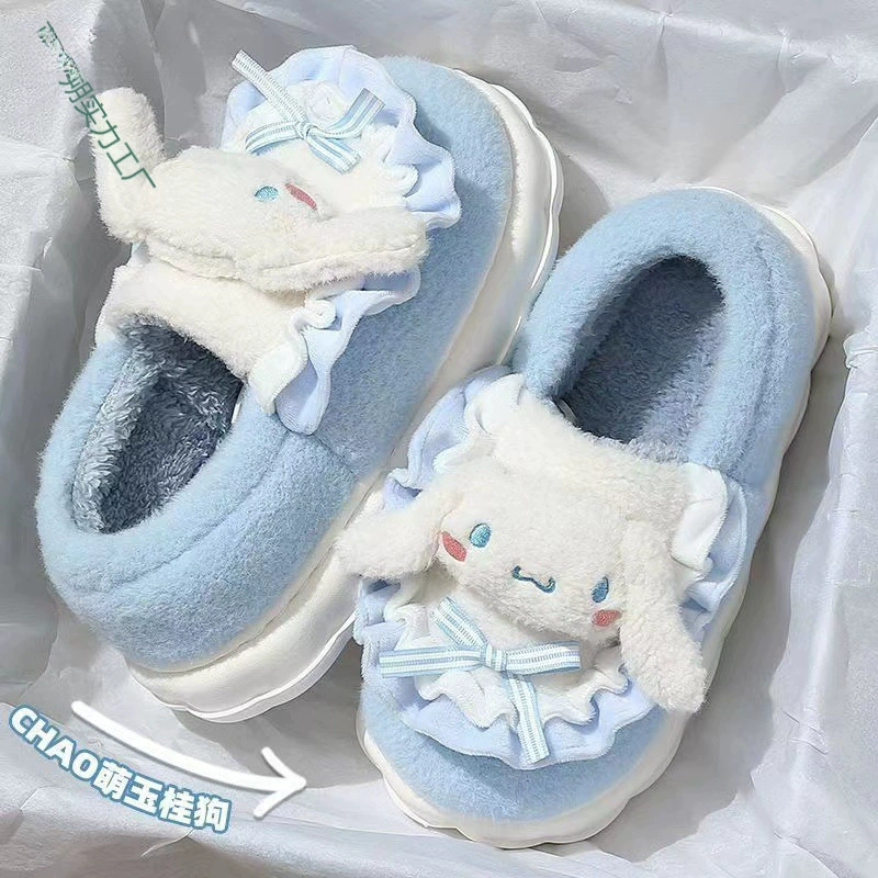 Hello kitty, winter cute keep warm slippers for students, plush