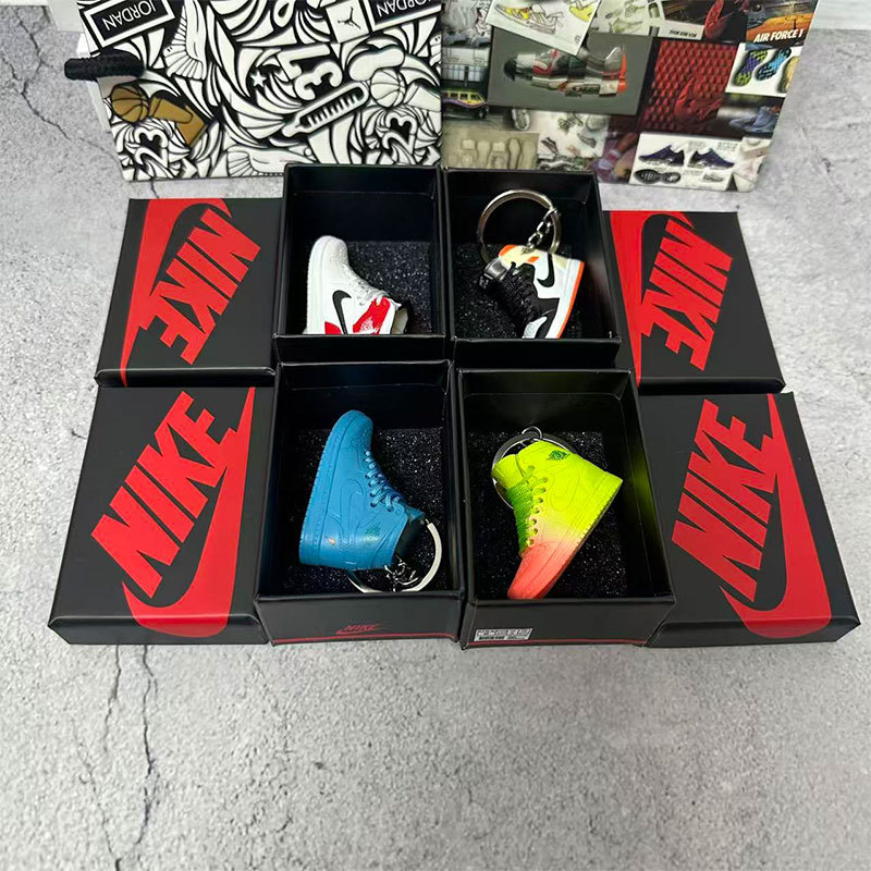 Aj Shoe Mold Keychain Shoe Box Bag Pendant Mini Basketball Shoe Shoe Mold Jewelry Creative Pendant Key Chain Gift