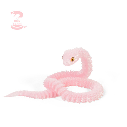 Transfronterizo impresión 3D serpiente viperas adornos hechos a mano modelo de animales de luz nocturna regalo de cumpleaños para niños juguetes impresos en 3D