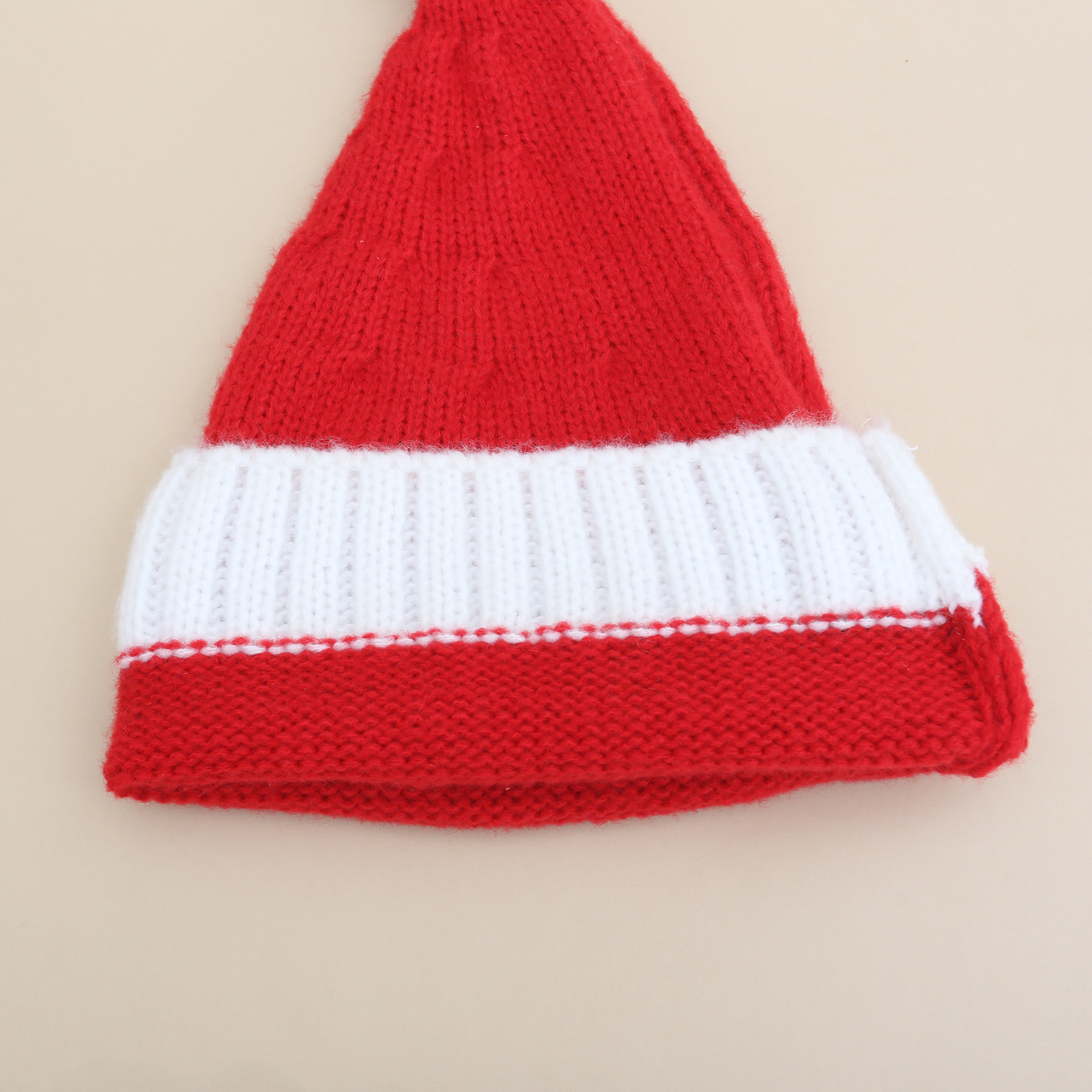 Cappello rosso classico per genitori e figli, spesso lavorato a maglia, per Natale, autunno e inverno, transfrontaliero, europeo e americano_voghion.com