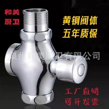 手按式蹲便器冲水阀 四通冲洗阀 大便延时冲洗阀 厕所冲洗阀