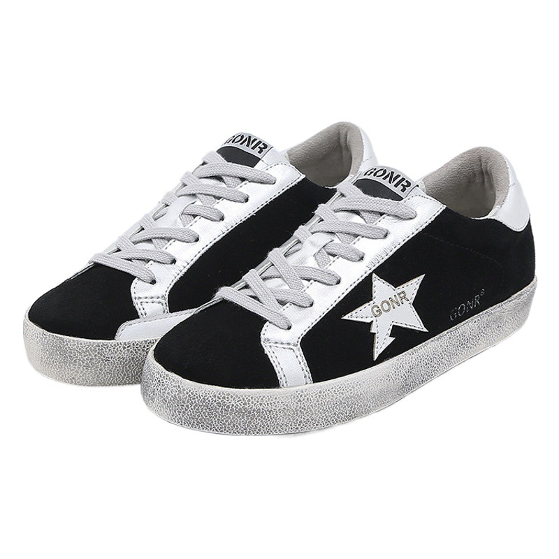 Scrub zapatos pequeños de cuero 44 más tamaño hombres y mujeres con zapatos de tabla casual moda marea hacer zapatos de color retro de la estrella