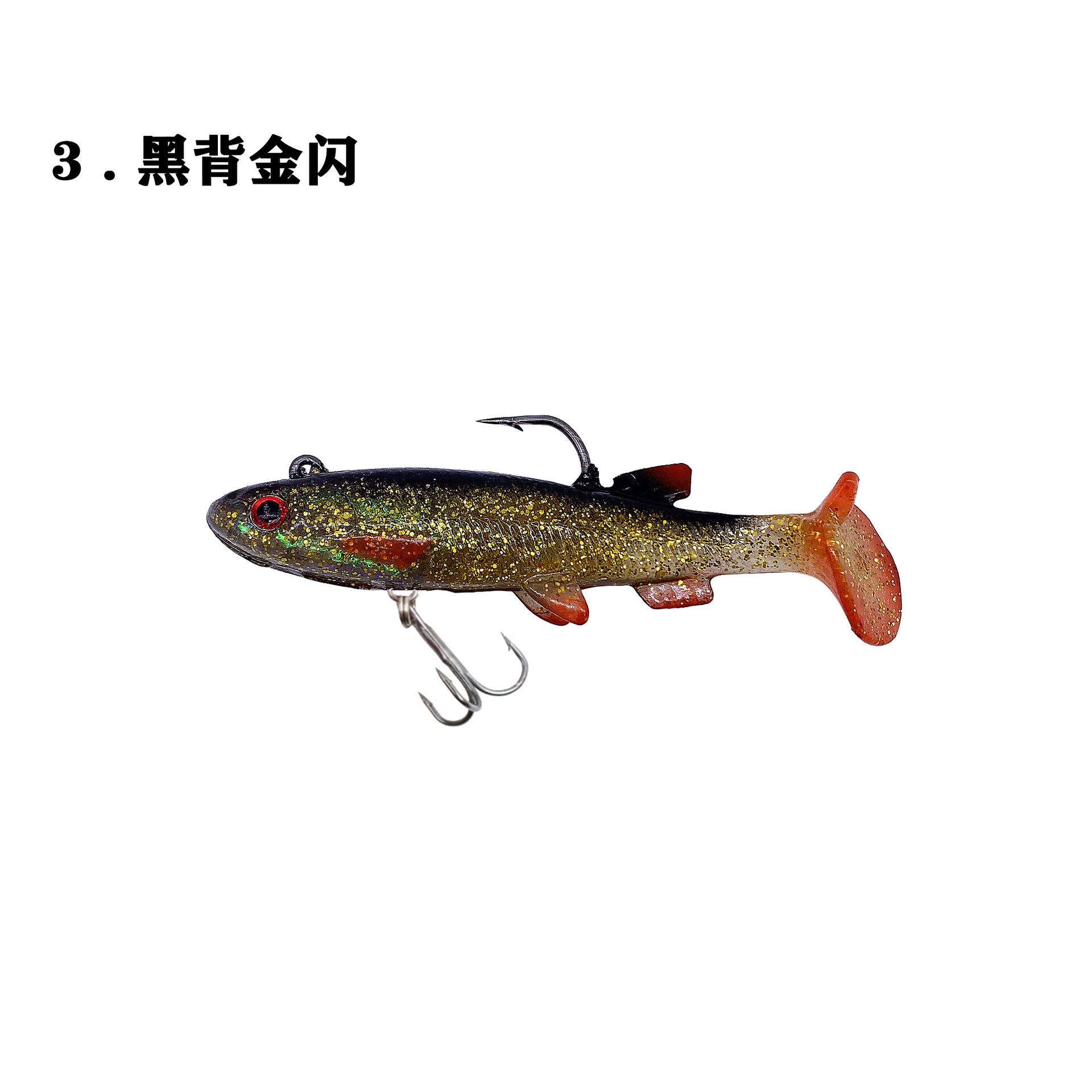 5 PCS Small Paddle Tail Fishing Lures Soft Baits Bass Trout Fresh Water Fishing Lure