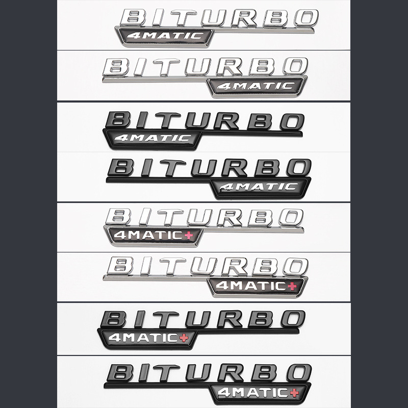 Suitable for Mercedes-Benz modified AMG43/53/63 leaf side label TURBO4MATIC letter car labeling