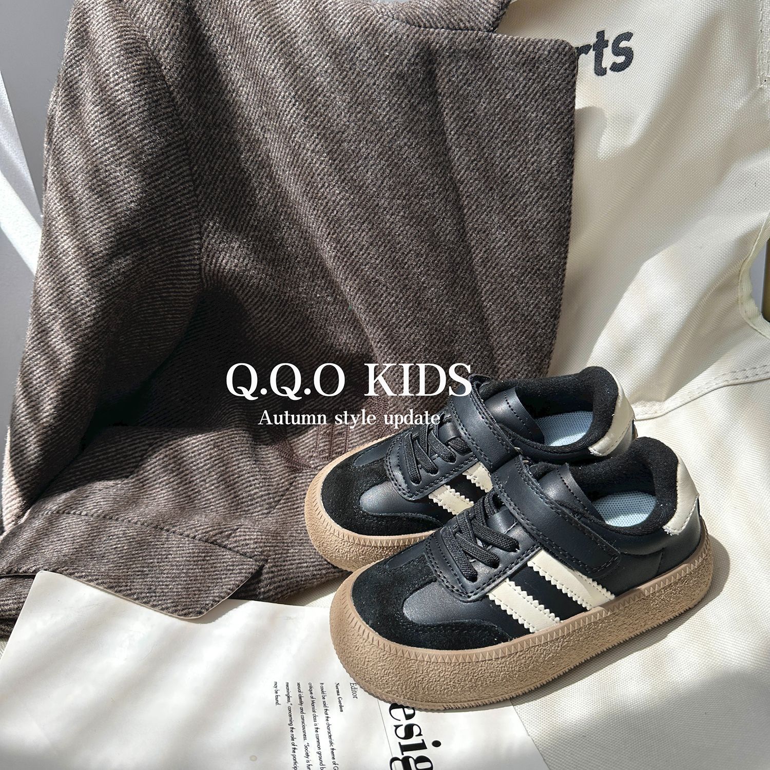 QQO Scarpe per bambini 2023 Autunno e Inverno Nuovi bambini Scarpe basse da tavolo Scarpe casual da ragazzo Moda per ragazze peluche_voghion.com