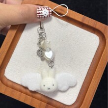 【毛绒翅膀米菲宝】ccd挂绳手作串珠自制少女心ins手机链咕包挂件
