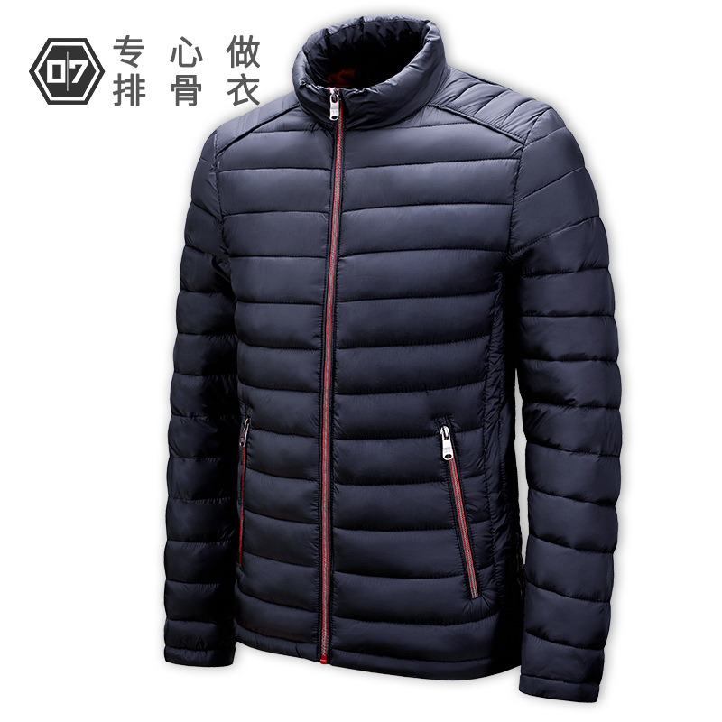 Abrigo acolchado de algodón para hombres jóvenes nuevo cuello de pie abrigo acolchado de algodón abrigo de hueso de voleibol para hombres abrigo ligero transfronterizo exclusivo para el comercio exterior del Amazonas