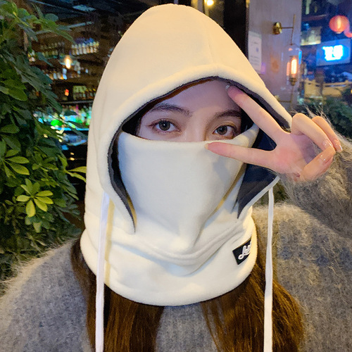 Hat Men's Winter Riding Thickened Warm Face Mask Ear Cover Neck Gaiter Headgear Cycling Anti-Cold Lei Feng Cotton Hat Hiking 