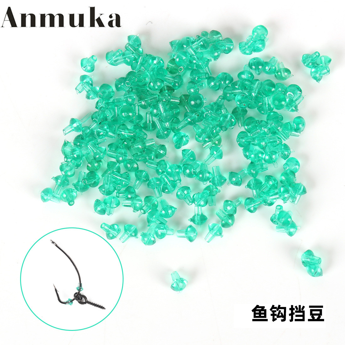 Gancho de pescado Frijol de pesca fijo perlas suaves PVC grupo de pesca de la carpa Europea accesorios de pesca de cebo SUMINISTROS DE PESCA artes de pesca