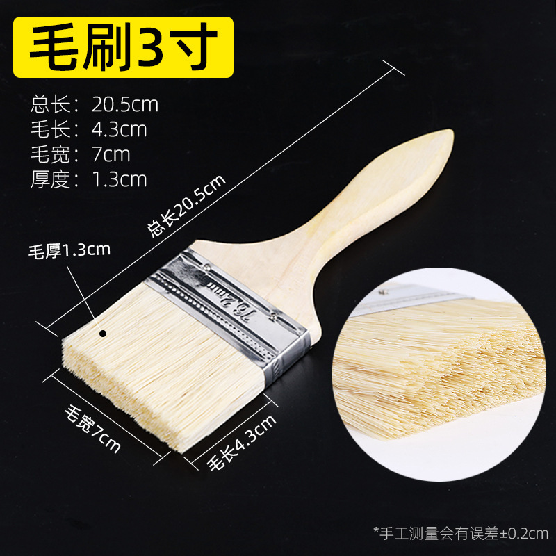 cepillo de madera gruesa cepillo de pintura gris cepillo de pared herramientas cepillo de plástico cepillo de plantación de cerdas cepillo de rayón de punta de molienda completa